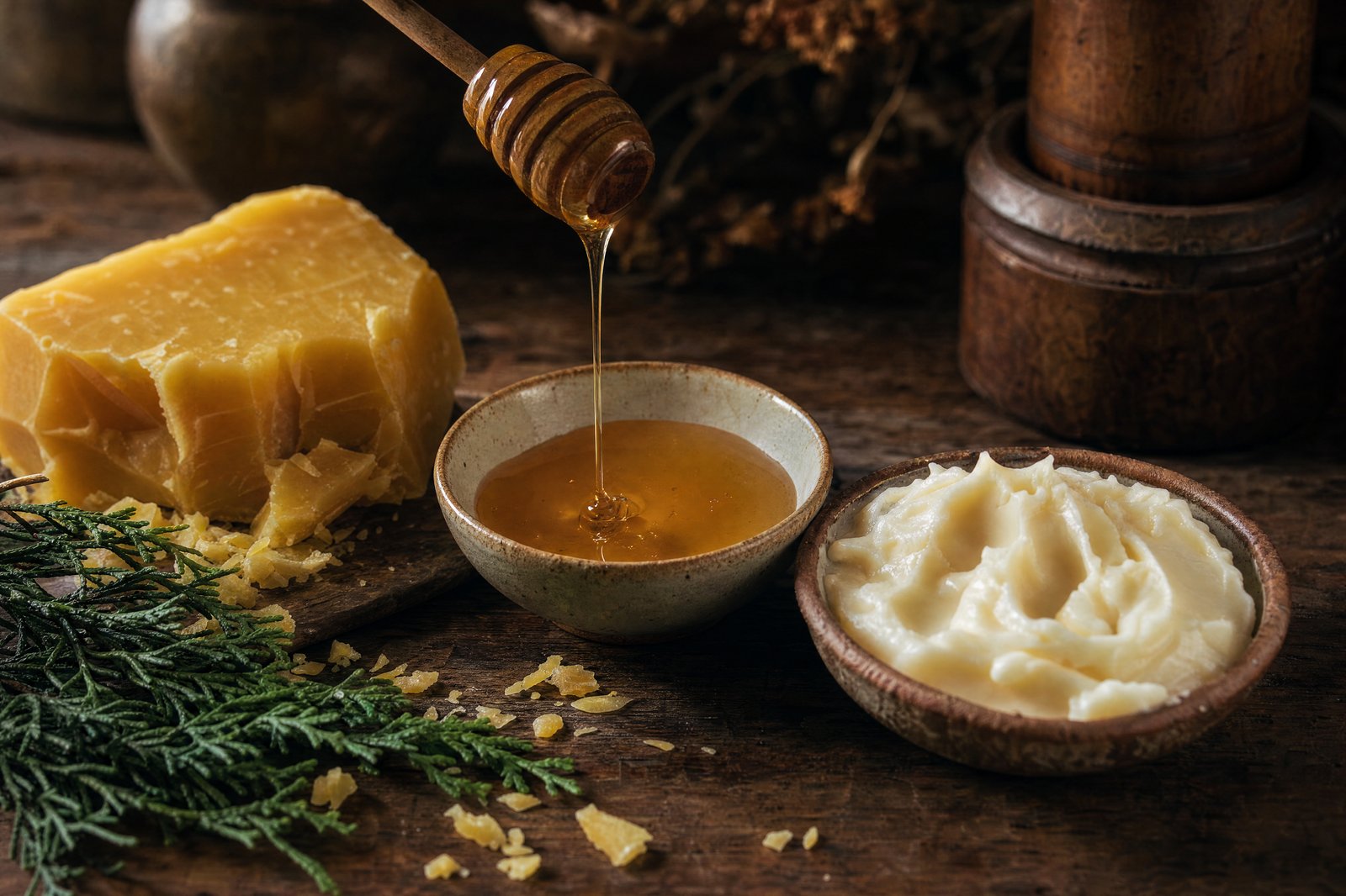 Raw honey and whipped tallow — the heritage recipe