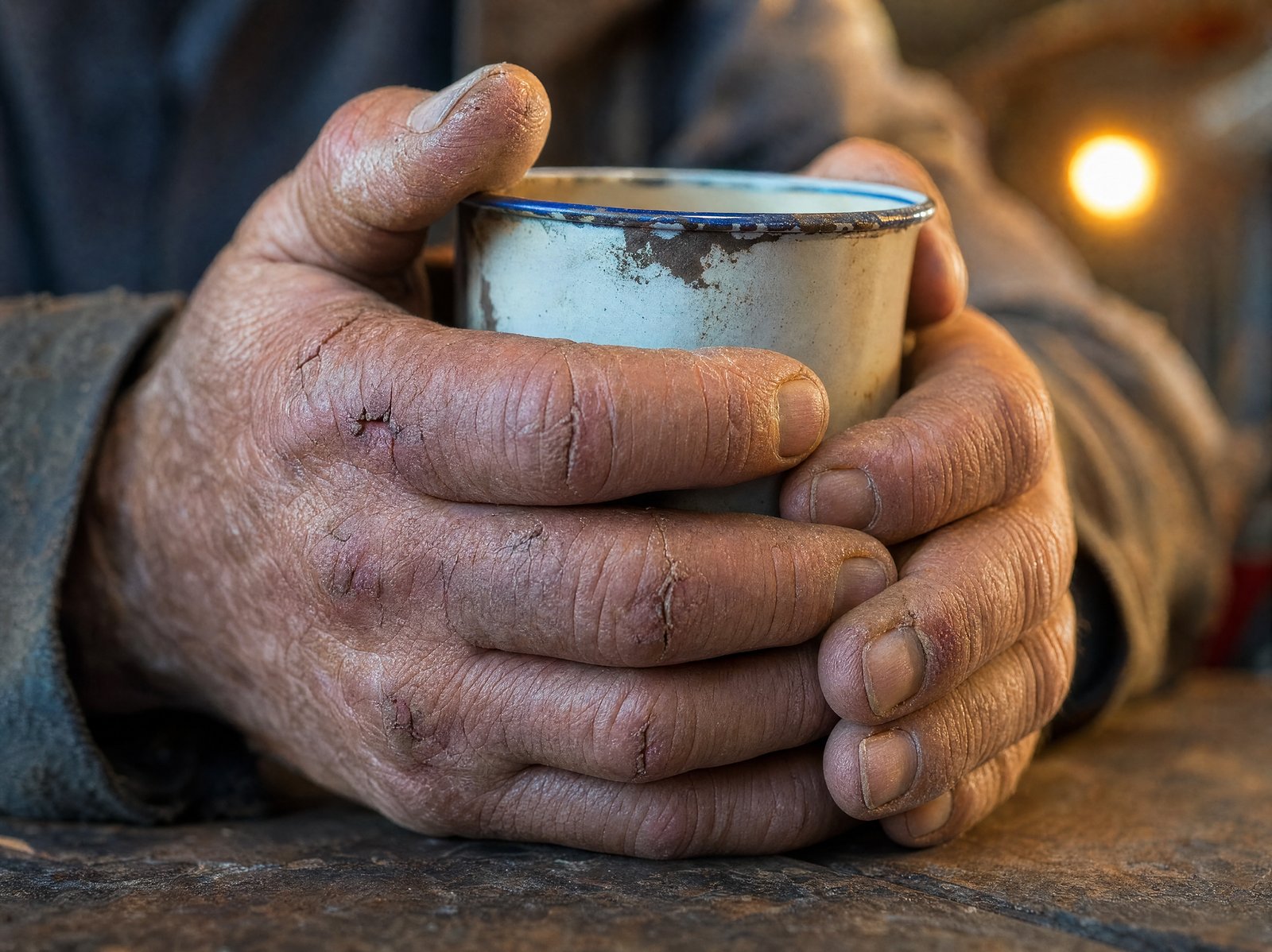 Cracked working hands